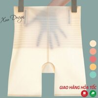 Quần gen bụng XUU dáng đùi cạp cao chất su lạnh 4 thanh nẹp chống cuộn gọn eo tôn dáng - GB47
