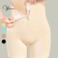 Quần gen nịt bụng cạp cao dáng đùi khóa kéo siết eo WEXUU chất su lạnh không viền chống cuộn - GB48