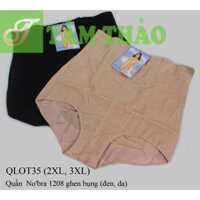 Quần ghen bụng Thái Lan No'bra 1208 da, đen size 2XL, 3XL