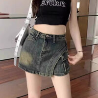 Quần giả váy chất jeans phối túi hộp năng động cá tính - 247store - Jean0604_P2K4