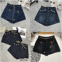 Quần Giả Váy Jeans Nữ Cạp Cao, Quần Bò Jeans Lưng Cao