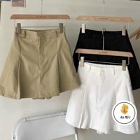 Quần Giả Váy Kaki Xếp Ly Cạp Cao Có Lót Trong Lên From Cực Xinh