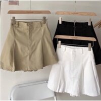 Quần Giả Váy Lưng Thun Nữ Có Lót Trong Chất Kaki Phong Cách Hàn Quốc Xinh Xắn