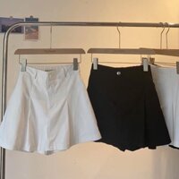 Quần Giả Váy Nữ Cạp Cao Kèm Lót Quần Chữ A Lưng Thun Chất KaKi