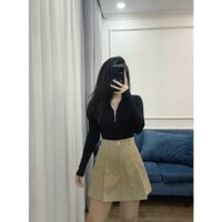 Quần giả váy nữ lưng thun chất vải kaki có lót quần bên trong lên dáng siêu xinh-Minxy shop