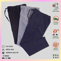 Quần gió nam, quần thể thao nam chất liệu gió sần ống suông, bo cao cấp