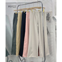 Quần gió nữ dáng suông ống rộng phong cách thể thao, quần gió dây rút nữ ống rộng, quần jogger nữ trơn vải gió 1