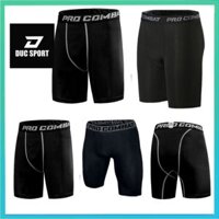 QUẦN GIỮ NHIỆT COMBAT PRO NAM DÁNG ĐÙI TẬP GYM BÓNG ĐÁ BÓNG RỔ