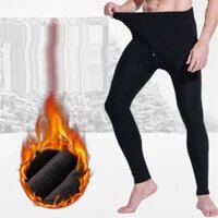 Quần Giữ Nhiệt của nam Lót Lông dày, dáng ôm sát legging, vải nỉ dày co giãn tốt , thích hợp người 50-75Kg, mặc trong qu