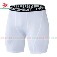 QUẦN GIỮ NHIỆT NAM DÁNG ĐÙI LEGGING COMBAT MÀU TRẮNG GÂN TRẮNG