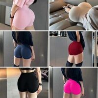 quần giữ nhiệt nữ fitme sportswear Quần short tập thể hình liền mông gợi cảm quần thể thao Âu Mỹ quần ba tấc cạp cao thu nhỏ bụng quần mông đào cỡ lớn nữ