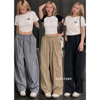 Quần harem gió nhăn ống rộng phom thụng - 247store - Quangio615_P0K4