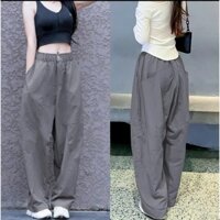 Quần Harem nữ bigsize-Quần gió nhăn 4 túi dáng thụng bản đầy đủ full năng động