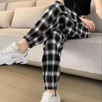 Quần Harem Nữ Dáng Rộng Họa Tiết Caro Thời Trang