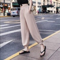 Quần Harem Nữ ống Rộng Phong Cách Hàn Quốc