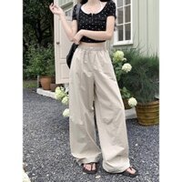 Quần Harem Parachute Pants BigSize MishoQuần Gió Nhăn 4 túi Dáng Thụng Misho bản đầy đủ full