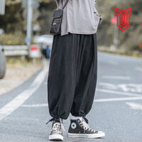 Quần hip hop ống suông rộng thời trang Ins thương hiệu thời trang đường phố cao cấp quần yếm nam