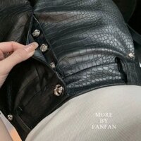 Quần Họa Tiết Cá Sấu 2024 Mùa Xuân Phong Cách Mới Kích Thước Lớn Ôm Hơn Nhìn Dày Chân Bao Thịt Thường Ngày Quần Sàn Nhỏ Hợp Thời Trang