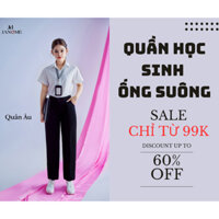 Quần Học Sinh Cạp Cao - Ống Suông