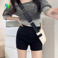 Quần Hot Mùa Hè NEXUSF, Quần Short Rời Eo Cao Nữ, Đi Xe Đạp Homewear Màu Trơn Ống Rộng Đồ Ngủ Nữ Nữ