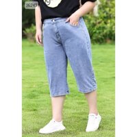 Quần Jean ( 70kg-110kg ) BIGSIZE lửng ống rộng, mềm co giãn 16243