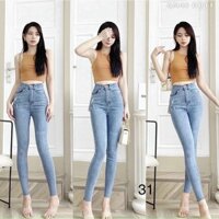 Quần jean 9 tấc BigSize lưng cao, co dãn mạnh, tu lai 4224 4223