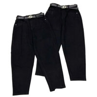 Quần Jean Baggy Đen Co Giản 60-95kg ( Big Size Huỳnh Ngọc )