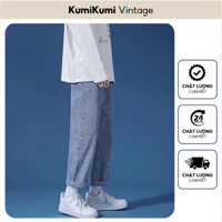 Quần jean Baggy, Kumikumi ,quần bò nam nữ ,dáng ống suông, rộng - hot trend