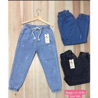 Quần Jean baggy lỡ 9 tấc - teen cá tính cho cả trẻ và người lớn- mang trên mắt cá - ( có size 70kg )