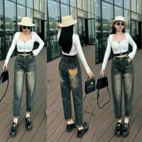 Quần Jean Baggy Lưng Thun Sau Chất Form VNXK JBG0260