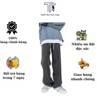 Quần Jean baggy nam, jeans unisex Cạp chun, ống rộng top xu hướng, Quần jean xanh, xám  Tí fashion
