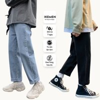 Quần jean baggy nam, quan jeans bò ống suông rộng co giãn 4 chiều Ulzzang thời trang Ikemen - JBG04