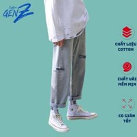 Quần Jean baggy nam rách gối+ rách cạnh mã RGC- 01 hot 2021