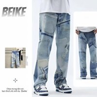 Quần Jean Baggy Nhuộm Màu Thời Trang Hàn Quốc Cho Nam