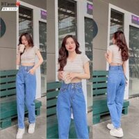 Quần jean baggy nu lai pass lung