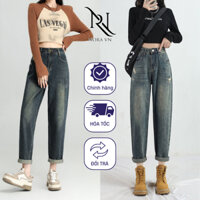 Quần jean baggy nữ lưng cao Avocado quần bò nữ cạp cao phong cách trẻ trung năng động