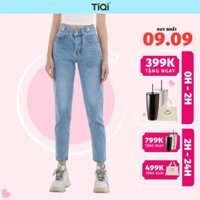 Quần Jean Baggy Nữ màu xanh cao cấp TiQi Jeans B1-160  *