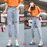 QUẦN JEAN BAGGY NỮ (N01) rách gối