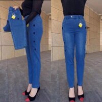 Quần Jean Baggy Nữ Xanh Đậm Siêu Đáng Yêu