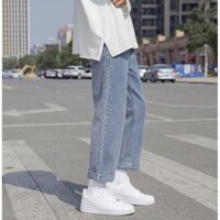 Quần jean baggy, quần bò ống suông rộng Nam Nữ thoáng mát phong cách đường phố Hàn Quốc