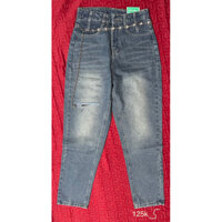 Quần Jean Baggy Rách Gối Màu Xanh Size M hàng new