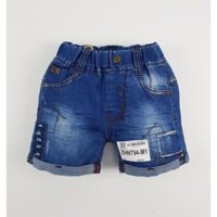 Quần jean bé trai, đùi, trơn, gập gấu, xanh, hiệu kikids, size 1 tuổi tới 7  tuôi, top1trend_00009_ZK140-M1