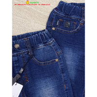 Quần jean bé trai, ngố, lưng chun, màu xanh lá cây đậm, hiệu KiKids, size nhỡ 4t-10t, ri7, no1trend_XQJ0075-A1_sg2 💖CK1