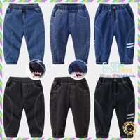 Quần jean bé trai WELLKIDS quần bò trẻ em quần dài lót lông siêu ấm size đại cho bé 2024