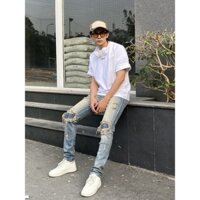 Quần jean biker rách kiểu ( QJ34)