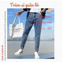 Quần jean bò baggy nam nữ ống suông rộng Unisex hàng Quảng Châu phong cách Hàn Quốc sành điệu style năm 2021 TS10