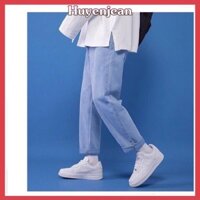 Quần jean bò baggy nam nữ ống suông rộng Unisex hàng Quảng Châu phong cách Hàn Quốc sành điệu style năm 2021