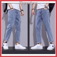 Quần jean bò baggy nam nữ ống suông rộng Unisex hàng Quảng Châu phong cách Hàn Quốc sành điệu style năm 2021