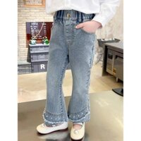 Quần Jean Bò Dáng Loe Siêu Xinh Cho Bé Gái Từ 14-28kg
