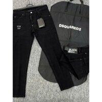 Quần Jean bò Dsquared2 Đen Dean Dan thêu đùi LA